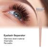 Eyelash Comb Separator, Half Arc Stainless Steel Portable Foldable Comb Eyelash Separator Tool with Protective Cover for Makeup, Mascaras, Combing Lashes view 2