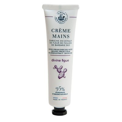 Maison du Savon La de Marseille - French Organic Prickly Pear Hand Cream with Divine Fig - Shea Butter and Coconut Oil - Nourishing - Moisturising for Dry Hands - 1 oz