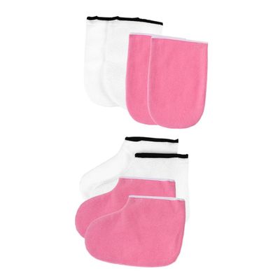FRCOLOR 2sets Wax Heat Foot Cover Foot Membrane Cover Manicure Gloves Spa Tools Hand for Fingernail Beauty
