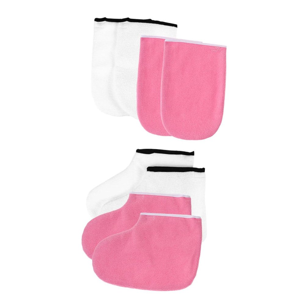 FRCOLOR 2sets Wax Heat Foot Cover Foot Membrane Cover Manicure Gloves Spa Tools Hand for Fingernail Beauty