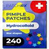 PatchRx Star Pimple Patches for Face (240 Patches) with Hydrocolloid, Cute Acne Patches Star Face Pimple Patches Zit Patches view 1