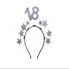 18 Years Silver Glitter Star Headband view 1