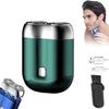 Mini Dual-Head Electric Shaver for Men | Portable Rechargeable Waterproof Pocket Razor, Compact Washable Travel Grooming Tool (Green) view 1
