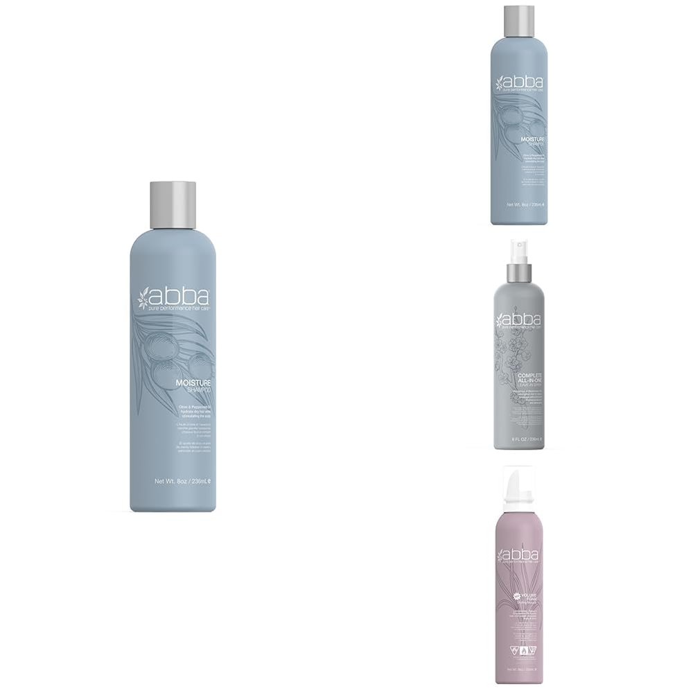ABBA - Pure Moisture Regimen - Pure Volume Foam Styling Mousse & All-in-One Leave-In Spray & Pure Moisture Shampoo & Conditioner Duo
