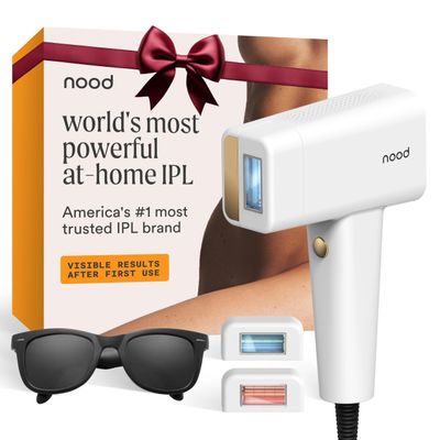Nood NEW Flasher Pro  IPL Laser Hair Removal Device & Anti-Aging Red Light Therapy for Women & Men  Pain-free, Permanent, Visible Results After First Use & Works Everywhere Hair Grows  Gloss White