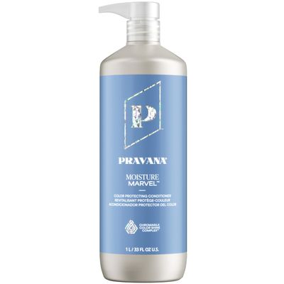 Pravana Moisture Marvel Conditioner | Hydrates, Moisturizes, Nourishes | For Dry, Color Treated Hair | Chromasilk Enhances Shine & Protection | Vegan, Cruelty-Free | Paraben & Sulfate Free | 33 Fl Oz