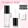 10 PCS Empty Lip Gloss Tubes, 1.2ml Mini Lip Gloss Tubes Lips Glosses Containers Refillable Lips Glosses Bottles Black Tube Cap Empty Tube with Wand for Lipstick Samples Makeup Lipgloss Making view 3