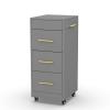 Salon Trolley Cart with Wheels, 3-Drawer Rolling Hair Styling Station, Mobile Beauty Trolley with Hot Tools Holder, Storage for Salon, Barbershop, Spa & Tattoo, Grey view 1