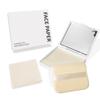 BOROLA 3-in-1 Oil Blotting Paper Set for Face 100 Sheets Oil Absorbing Sheets with Portable Mirror & Adhesive Makeup Puff, Blotting Papers for Oily Skin, Design for Men & Women(White) view 1