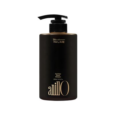 ANILLO Dark Beer Biome Shampoo - Vegan Thicker Hair & Sclap Care with Caffeine & Green Mint Complex for Volumizing Hair- Deep Cleansing, Oil Control & Cooling Effect, Sulfate-Free 500 ml / 16.9 fl oz