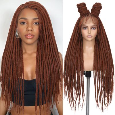 100% HANDMADE The Dreads Wig for Black Women and Men Is Made with Soft Double Full Lace,100% Handmade SE Dreadlocks, the Dreadlocks of the Faux Locs Wig Are All Installed by Hand.