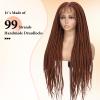 100% HANDMADE The Dreads Wig for Black Women and Men Is Made with Soft Double Full Lace,100% Handmade SE Dreadlocks, the Dreadlocks of the Faux Locs Wig Are All Installed by Hand. view 3