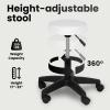 71in Massage Salon Tattoo Chair with Hydraulic Stool,Multi-Purpose 3-Section Facial Bed Spa Salon Table, Adjustable Beauty Barber Spa Beauty Equipment, White view 4