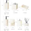 HBJWOV White Marble Bathroom Kit Bathroom Supplies Set Wash Sink Accessories Tissue Box Aromatherapy Tray view 3