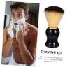 Didiseaon Men Shaving Brush Synthetic Foaming Beard Scrubber for Men Mustache Beard Wooden Handle Shaving Supplies view 4