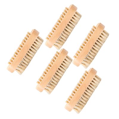 Baluue Wooden Cleaning Brush Set Hand Nail Brush Pig Mane for Kitchen Home Cleaning