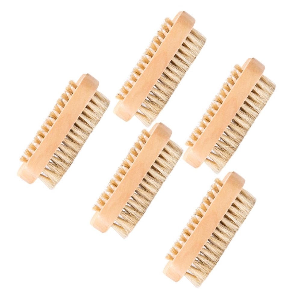 Baluue Wooden Cleaning Brush Set Hand Nail Brush Pig Mane for Kitchen Home Cleaning