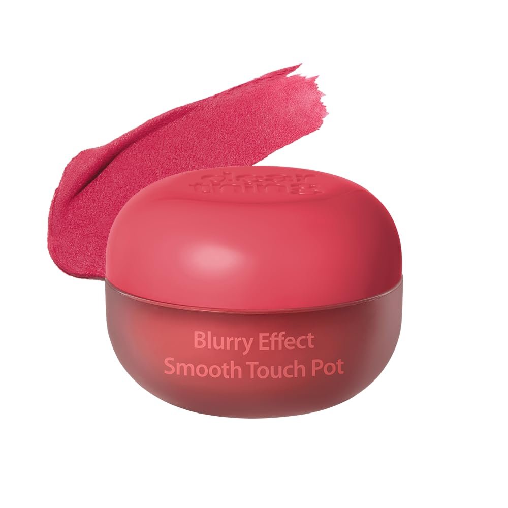 MILKTOUCH dearthing Blurry Effect Smooth Touch Pot - Lip and Blush, Soft Airy Matte Finish, Vivrant Color | Stocking Stuffers for Women (04 Berry Crush, 0.16 Fl Oz)