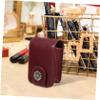 Baluue Lipstick Carrying Case with Built Mirror Pu Leather Compact Lip Gloss Pounch for Travel Random Color Design Women and Girls view 4