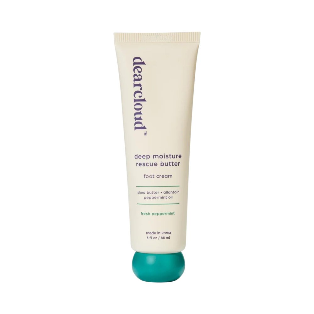 dearcloud Rescue Butter Foot Cream  Cracked Heel Repair Cream with Shea Butter, Urea, Peppermint Oil & Allantoin  Korean Foot Cream - 3 fl oz (Fresh Peppermint)