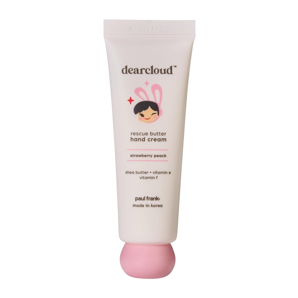 dearcloud Paul Frank Rescue Butter Hand Cream - Ultra Repair for Dry, Cracked Hands, Shea Butter, Vitamin E, and Vitamin F (Strawberry Peach)