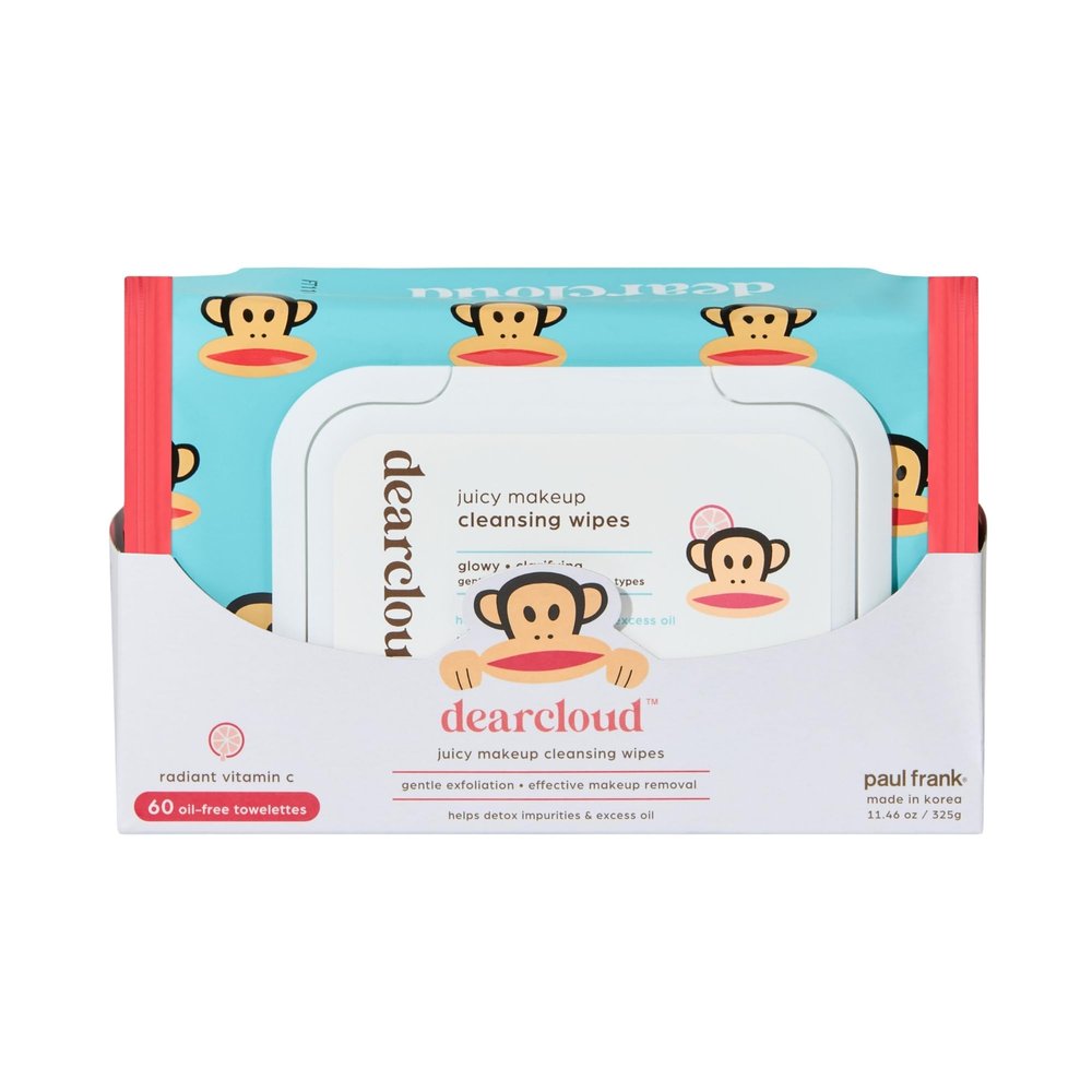 dearcloud Paul Frank Juicy Makeup Cleansing Wipes - Vitamin C Makeup Remover Towelettes (60 count)