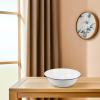 Cabilock Retro Enamel Foot Bath Bowl White Enamel Wash Basin Multi-Purpose Use for Foot Soaking Laundry view 2