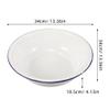Cabilock Retro Enamel Foot Bath Bowl White Enamel Wash Basin Multi-Purpose Use for Foot Soaking Laundry view 3