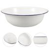 Cabilock Retro Enamel Foot Bath Bowl White Enamel Wash Basin Multi-Purpose Use for Foot Soaking Laundry view 4