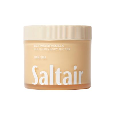 Saltair Multi-Lipid Body Butter - Rich, Nourishing Hydrating Body Cream with Ceramide Complex, Coconut Oil, Shea Butter, and Sea Buckthorn. Moisturizing Dry Skin Care. 10oz Jar - Salt Water Vanilla