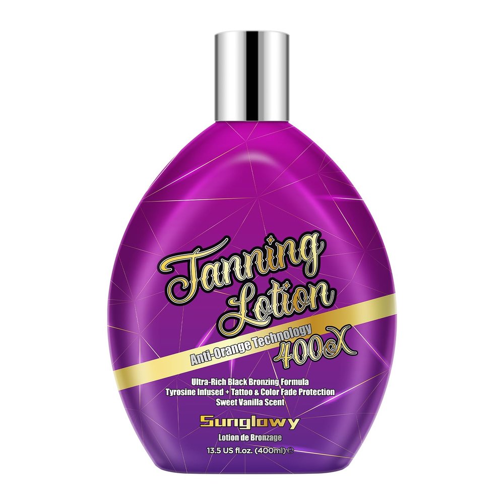 Sunglowy Tanning Lotion For Indoor Tanning Beds, Tanning Bed Lotion With Bronzer, Indoor Sunbed Tanning Lotion To Get Dark Fast Tan, Tanning Accelerator Lotion, Vanilla, DHA-Free, 13.5 Fl.Oz