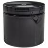 (12 Pack) 2 oz Black Double Wall Plastic Jar with Airtight Lined Lid + Spatulas view 2