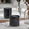 (12 Pack) 2 oz Black Double Wall Plastic Jar with Airtight Lined Lid + Spatulas view 4