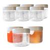 2oz Small Clear Glass Jars with White Lids - Empty Cosmetic Containers with Inner Liners for Lotions, Powders, Ointments, DIY Skincare Beauty & Travel Storage, Sauces, Food Storage (6) view 1