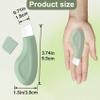 BEIQIYA Manual Face Scraper Tool, Metal Facial Spatula with Silicone Lid, Nose Scraper for Men & Women- Green view 2