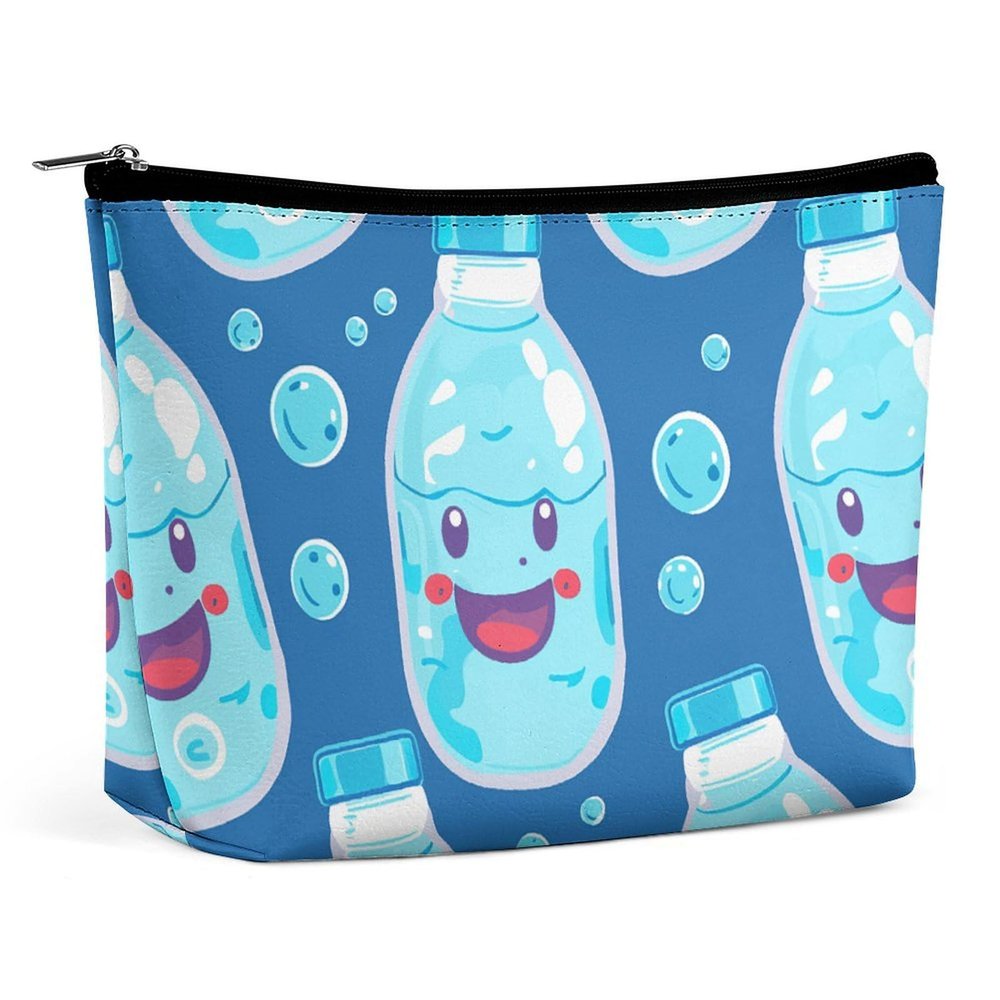RTFNGLS Water Bottle Pattern Portable Travel Toiletries Makeup Bag Bathroom Storage Bag Makeup Bag Portable Makeup Bag Large Capacity Travel Makeup Bag Organize