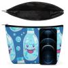 RTFNGLS Water Bottle Pattern Portable Travel Toiletries Makeup Bag Bathroom Storage Bag Makeup Bag Portable Makeup Bag Large Capacity Travel Makeup Bag Organize view 3