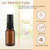 10 Pack Empty Amber Glass Pump Bottles Refillable Cream Lotion Bottles Travel Cosmetic Dispenser Bottle for Sample,Liton,Cream,Liquids Aromatherapy and More (15ml/0.5oz) view 2
