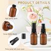10 Pack Empty Amber Glass Pump Bottles Refillable Cream Lotion Bottles Travel Cosmetic Dispenser Bottle for Sample,Liton,Cream,Liquids Aromatherapy and More (15ml/0.5oz) view 3