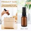 10 Pack Empty Amber Glass Pump Bottles Refillable Cream Lotion Bottles Travel Cosmetic Dispenser Bottle for Sample,Liton,Cream,Liquids Aromatherapy and More (15ml/0.5oz) view 4