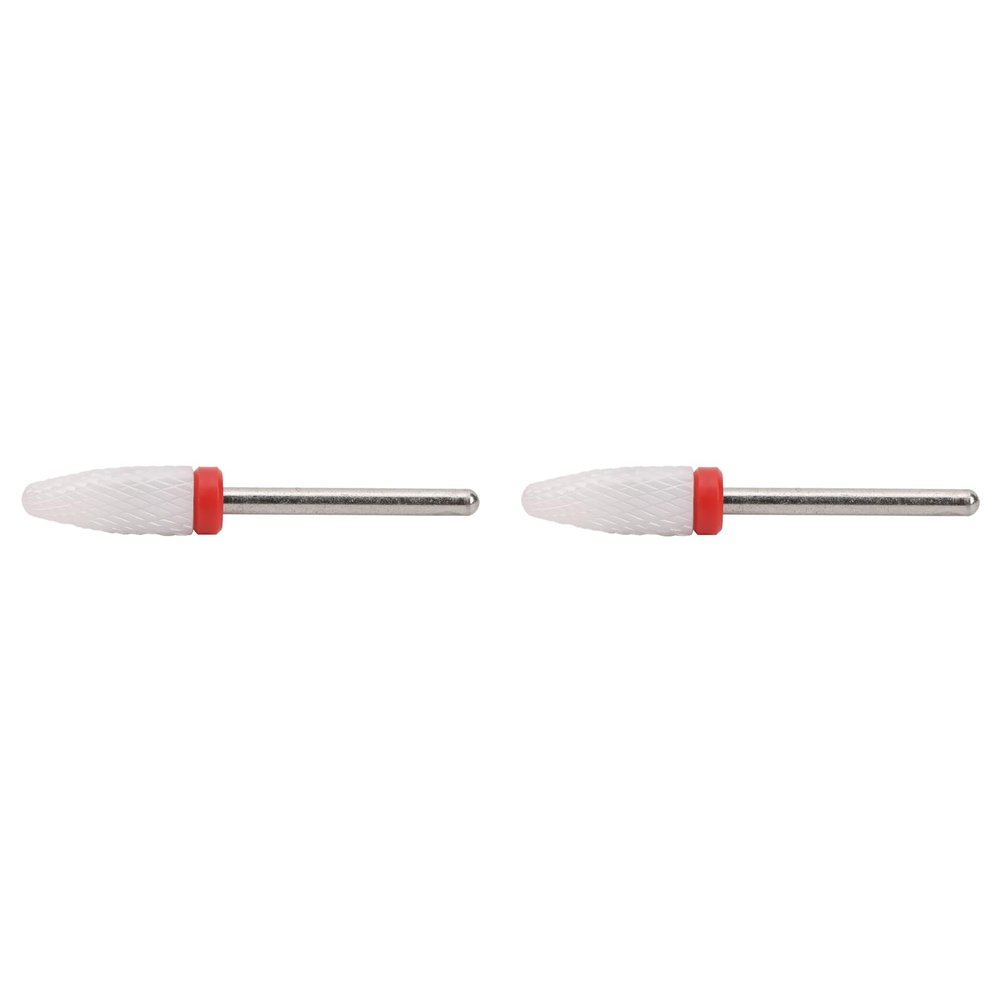 Nail Drill Bit with Corn Head Shape, Ceramic Grinding Head Smooth Carbide Bits for Manicure Pedicure Cuticle Gel Polishing, Electric Grinding Machine Accessories Fast Remove Acrylic or Hard Gel