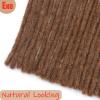 IXIMII #30 Dreadlock Extensions Human Hair 0.8 cm 8 inch 20 Strands Brown Handmade Permanent locs with Needles and Comb Real Human Hair Dreads Extensions for Women Men Kids view 4