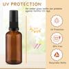 10 Pack Empty Amber Glass Pump Bottles Refillable Cream Lotion Bottles Travel Cosmetic Dispenser Bottle for Sample,Liton,Cream,Liquids Aromatherapy and More (50ml/1.7oz) view 2