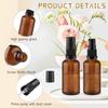 10 Pack Empty Amber Glass Pump Bottles Refillable Cream Lotion Bottles Travel Cosmetic Dispenser Bottle for Sample,Liton,Cream,Liquids Aromatherapy and More (50ml/1.7oz) view 3