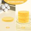 100-Count Compressed Facial Sponges, Natural Cosmetic Spa Sponges for Facial Cleansing, Exfoliating Mask, Makeup Remover, Travel Face Sponges - Yellow view 2
