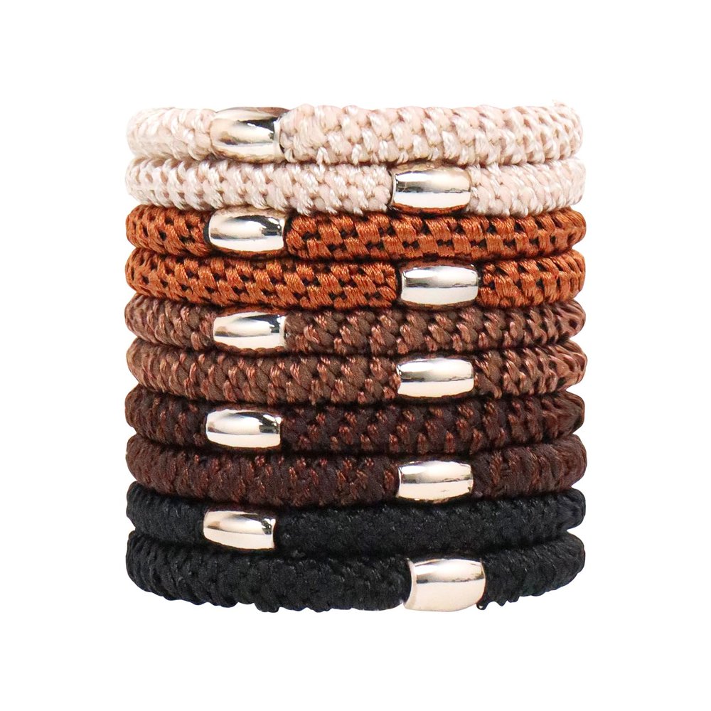 10 Pcs Hair Ties for Women Girls Hair, Hair Tie Bracelets for Women,Strong Elastic Ponytail Holder, Hair Ties for Thick Hair