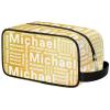 Zestdesign Custom Makeup Bag with Name Personalized Waterproof Toiletry Bag Customized Cosmetic Bag for Women Men, Yellow view 1