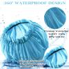 2 PCS Large Shower Cap for Braids - Waterproof Shower Cap for Women, Reusable XL Plastic Shower Caps Jumbo Bath Bonnet for Long Thick Curly Hair, Locs, Twist Braids (Blue&Purple) view 3