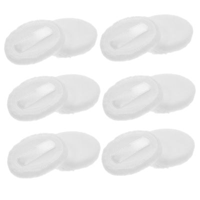 Healeved 12pcs Rounded Powder Puff Girl Cosmetics Puff Tool Makeup Accessory Velvet