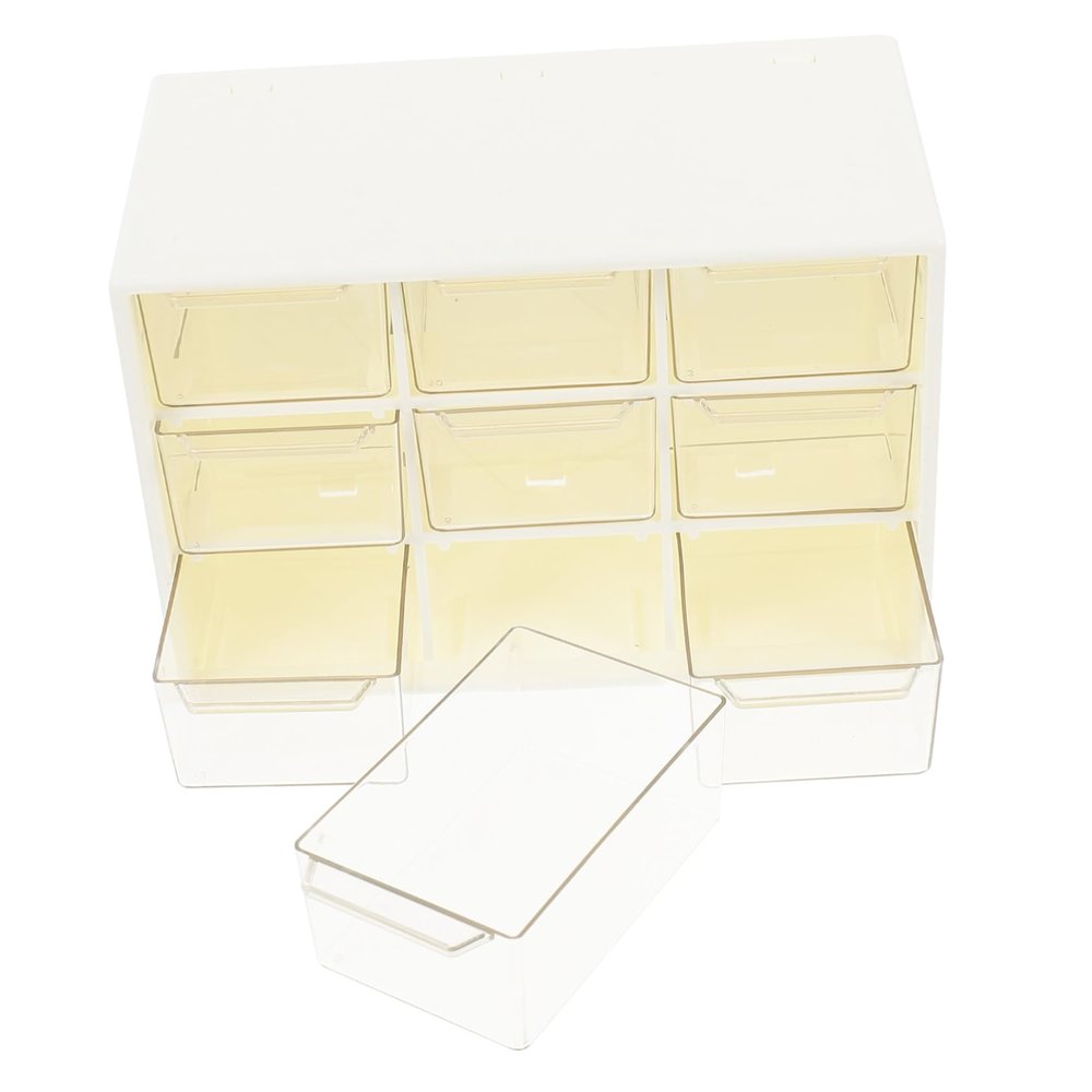SHERCHPRY Drawer Style Makeup Organizer Multi-function Vanity Storage Box for Cosmetics Jewelry Office Supplies Space-saving Easy to Clean Container for Bedroom Bathroom Use